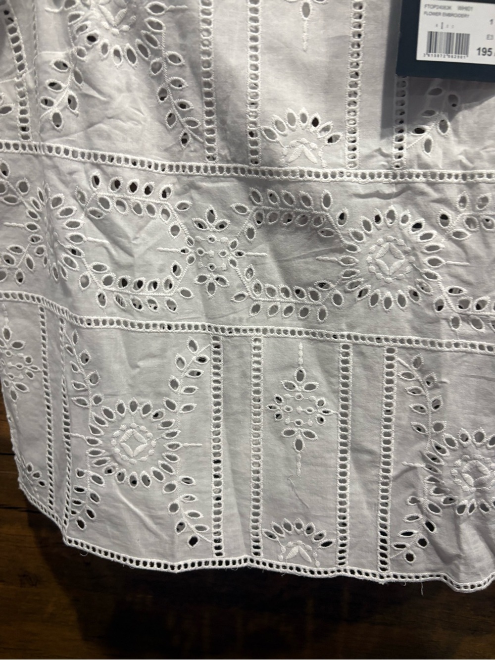 The Kooples White Eyelet Ruffle-Trim Blouse - Picture 7 of 10